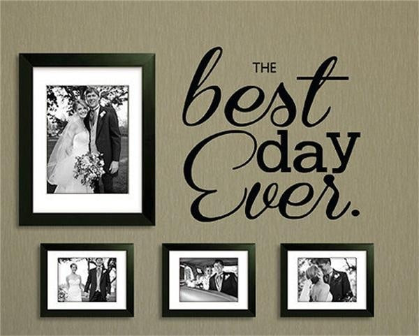 the Best Day Ever Vinyl Wall Art, Gift for Wedding or Dance Floor Decal Living Room Home Schools Offices Vinyl Carving Wall Decal Sticker for Wedding Home Window Decoration