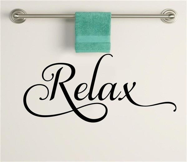Relax Bathroom Decorative Vinyl Wall Decal Sticker Art Living Room Home Vinyl Carving Wall Decal Sticker for Home Window Decoration