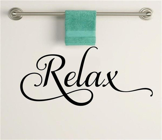 Relax Bathroom Decorative Vinyl Wall Decal Sticker Art Living Room Home Vinyl Carving Wall Decal Sticker for Home Window Decoration