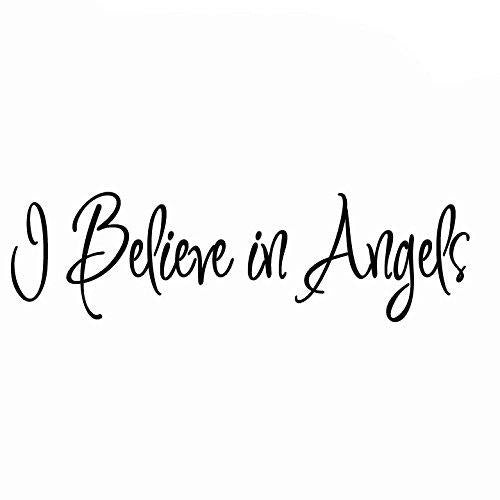 I Believe in Angels Wall Decal Inspirational Home Decor Saying