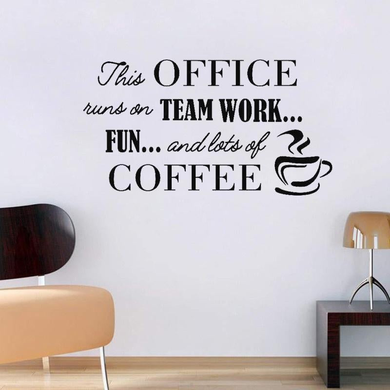 New Hot 73CM*39.3CM Team Work Quotes Home Decor Words PVC Wall Sticker Living Room W1-905