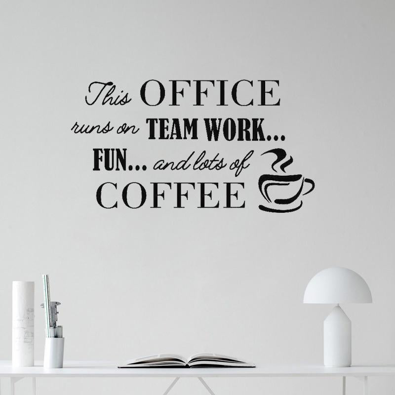 New Hot 73CM*39.3CM Team Work Quotes Home Decor Words PVC Wall Sticker Living Room W1-905