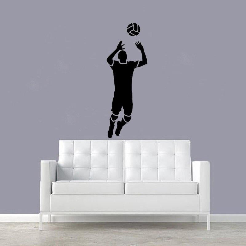 2020 NEW 22.3CM*63CM  Wall Sticker Volleyball Player Girl Beach Decor Sitting Room The Bedroom PVC Personalized W2-125