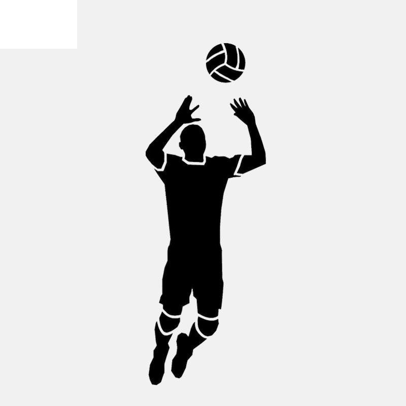 2020 NEW 22.3CM*63CM  Wall Sticker Volleyball Player Girl Beach Decor Sitting Room The Bedroom PVC Personalized W2-125