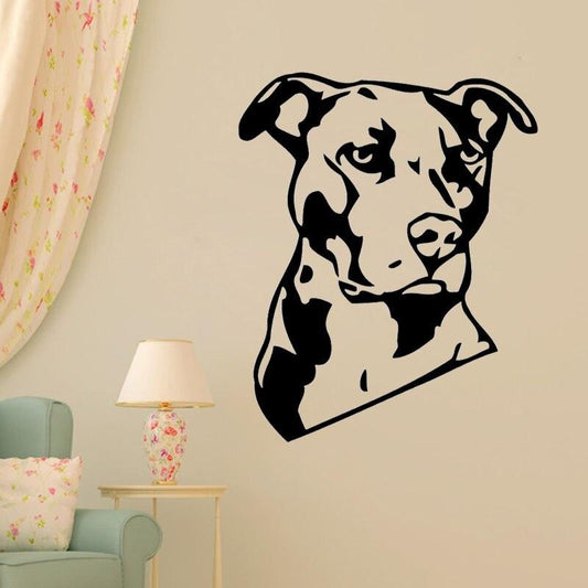 New Brand 57.4CM*70CM Personalized Animal American Pitbull Terrier Dog PVC Wall Stickers Decal W3-165