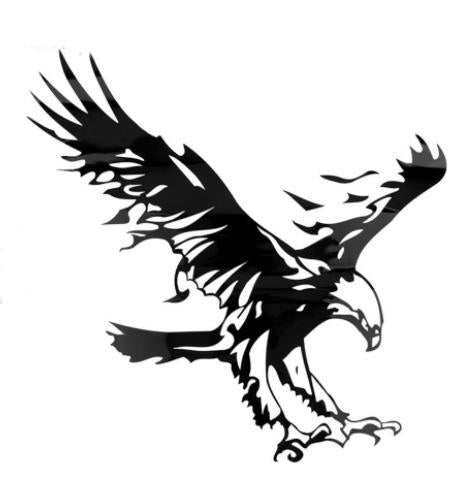 Caitlin DIY Car Window Tail Door Security Cool Eagle Pattern Decorative Stickers Car Stickers Decals