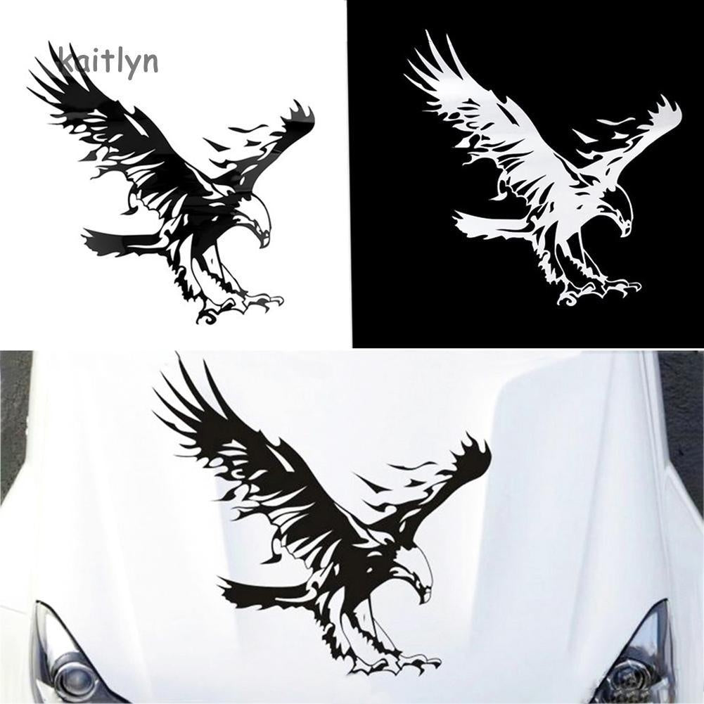 Caitlin DIY Car Window Tail Door Security Cool Eagle Pattern Decorative Stickers Car Stickers Decals