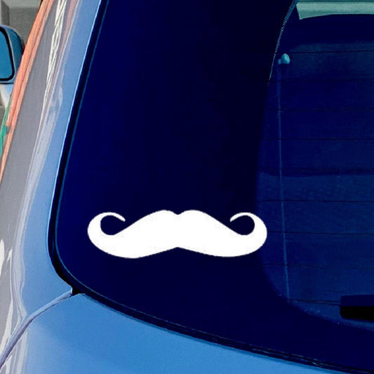 Moustache Funny Vinyl Sticker Decal for Car Truck Window Bumper Red