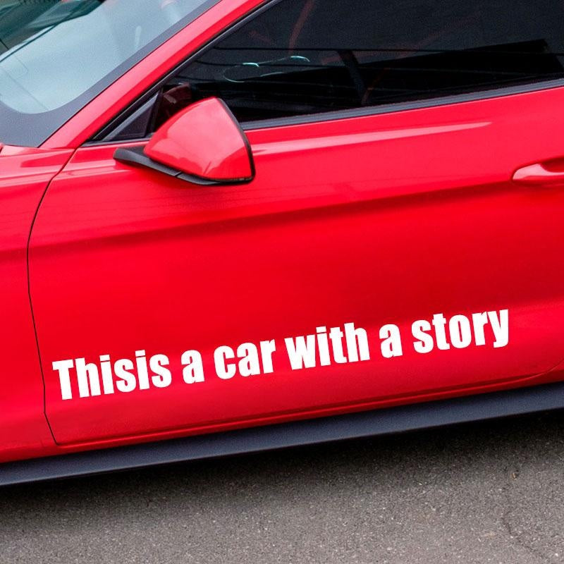 This Is A Story Car Car Truck SUV Sticker English Car Stickers Funny Creative Personality Stickers