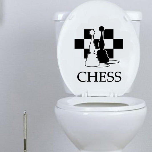 17*19.6cm Chess Home Decoration Accessories Toilet Decal Wall Sticker Vinyl