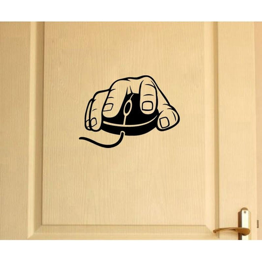 25*18CM Computer Mouse Gamer Bedroom Decor Wall Sticker Mural Door Decal D1-0101