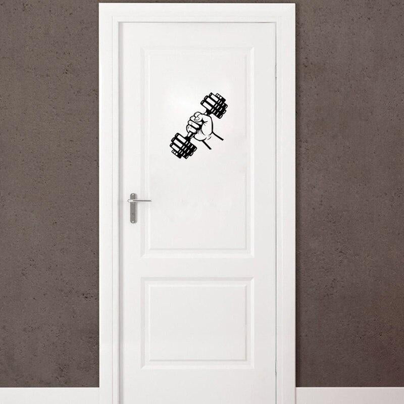 21.3*24CM Wall Sticker Mural Decal Vinyl Decor Bodybuilding Powerlifting Gym Fitness Sport Home Room Door Decal D2-0044