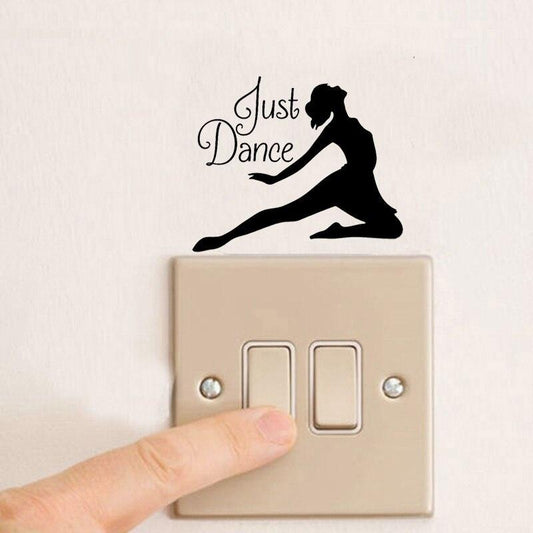 Just Dance Vinyl Switch Stickers Artistic Dancing Removable Home Decoration  Wall Sticker  A2049