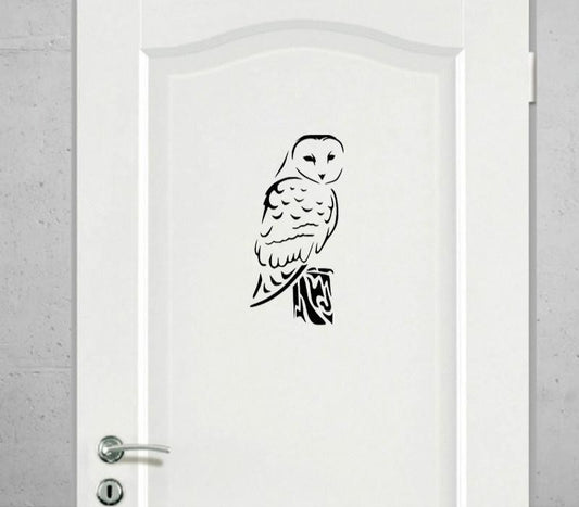 12.5*25CM Barn Owl On Branch Gloss Door Sticker Removable Home Decoration Wall Sticker Home