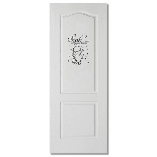 Artistic Bathroom Shower Vinyl Door Sticker Personality Home Decoration Accessories Wall Sticker  A2289