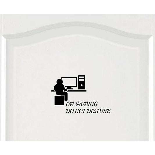 25*16CM I'M GAMING DO NOT DISTURB Gamer Bedroom Wall Decor Sticker Door Decal D1-0085