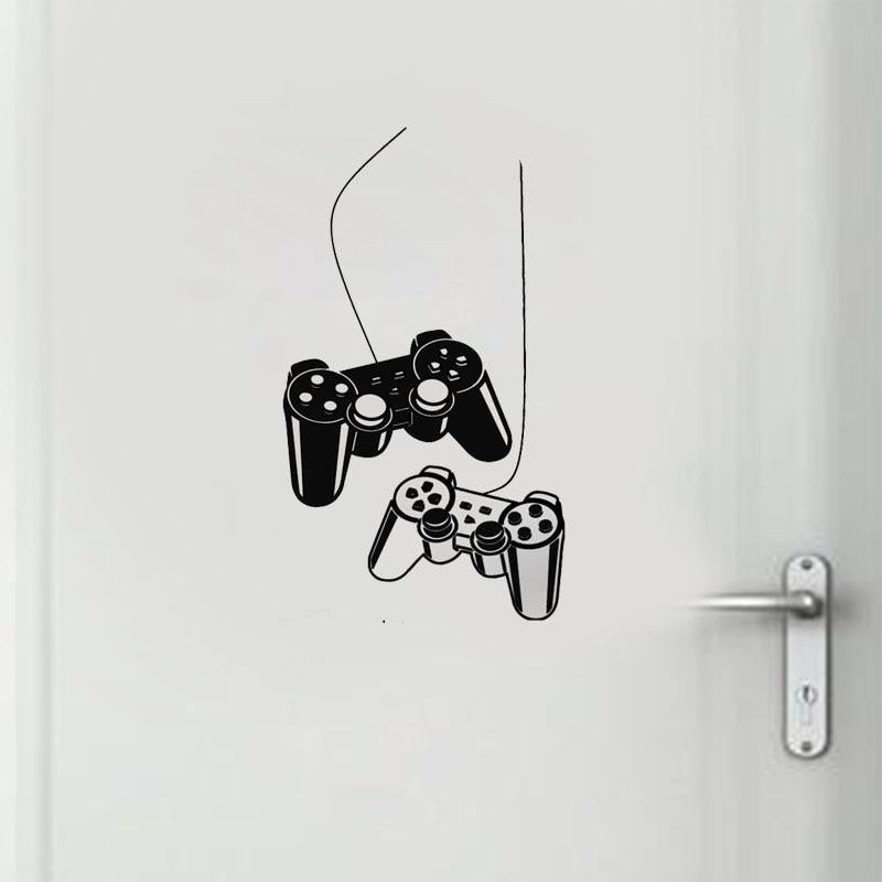14.4*25CM Joystick Gamer Bedroom Decorative Wall Sticker Room Door Decorative Decals D1-0043
