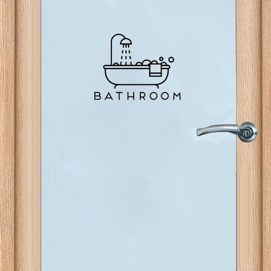 25*19CM Funny BATHROOM Toilet Door Decoration Decal Graphical And Wall Stickers A40500