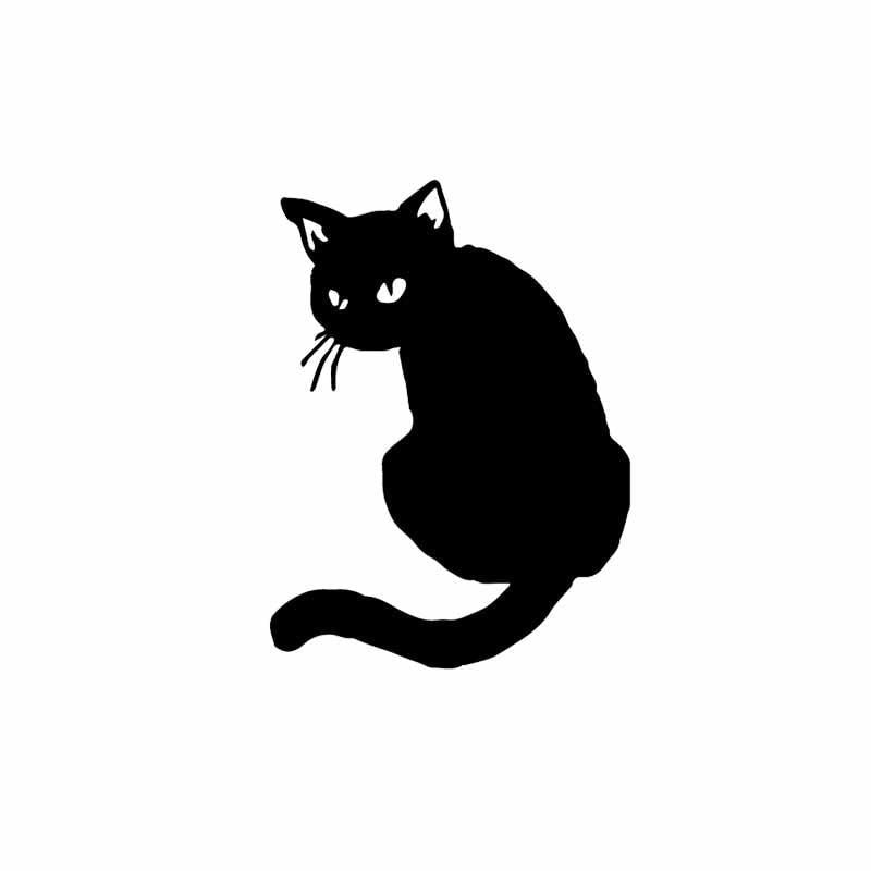 17.6X23.9CM Cute Cartoon Cat Wall Decal Living Bedroom Home Decor Toilet Sticker T5-0186