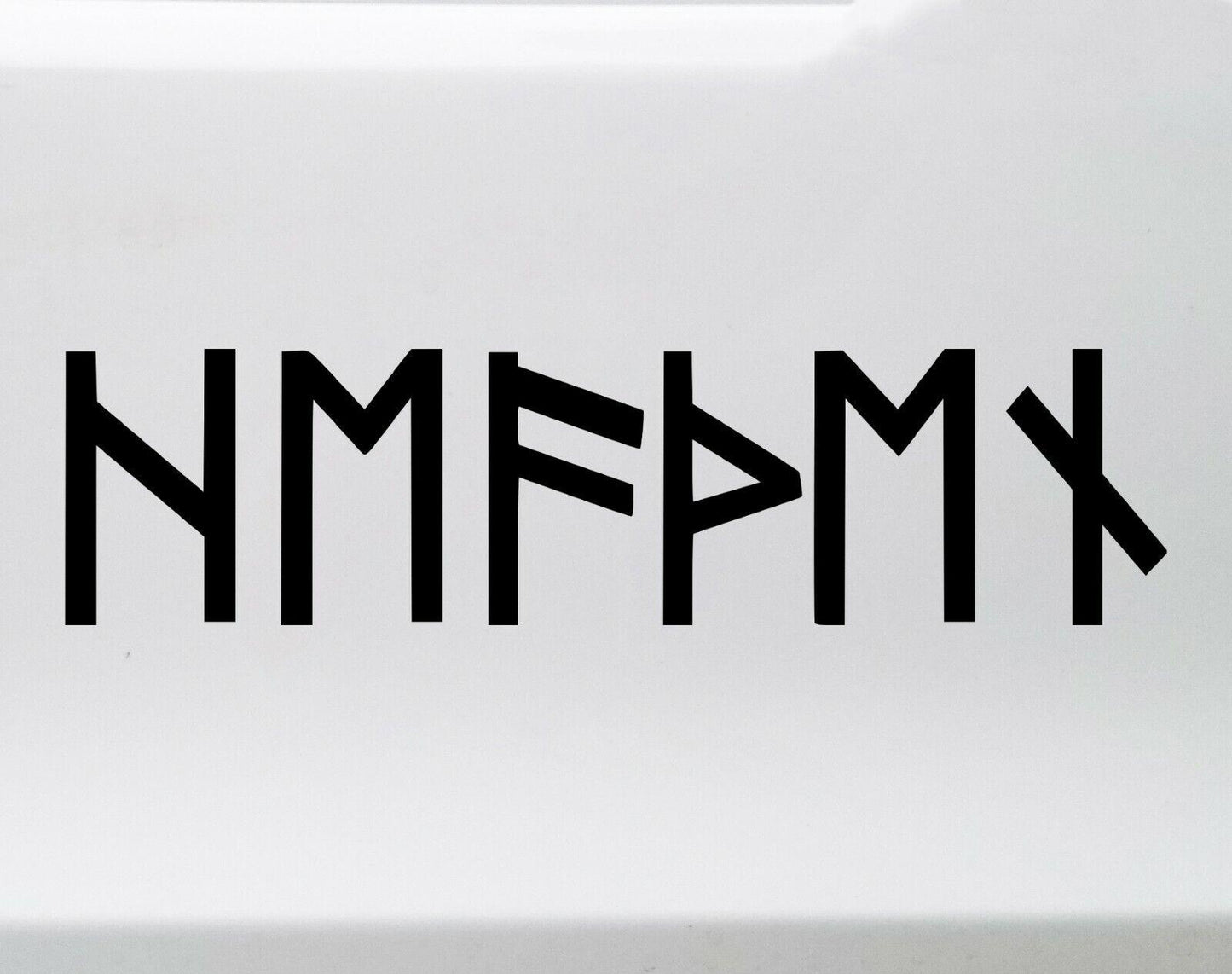 20inch Heathen in Norse Runes Vinyl Decal - Nordic Viking Futhark - Die Cut Sticker