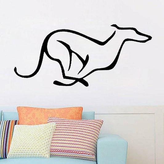New Fashion 60CM*26.4CM Animal Greyhound Dog PVC Wall Sticker Decal For Home Room Decor Personalized W3-490