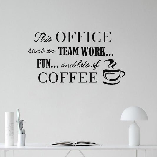 New Hot 73CM*39.3CM Team Work Quotes Home Decor Words PVC Wall Sticker Living Room W1-905
