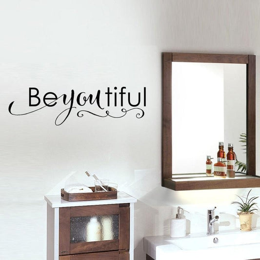 High-quality 67CM*18.8CM Beyoutiful Teen Room Bathroom Decor Art Home PVC Wall Sticker W1-387