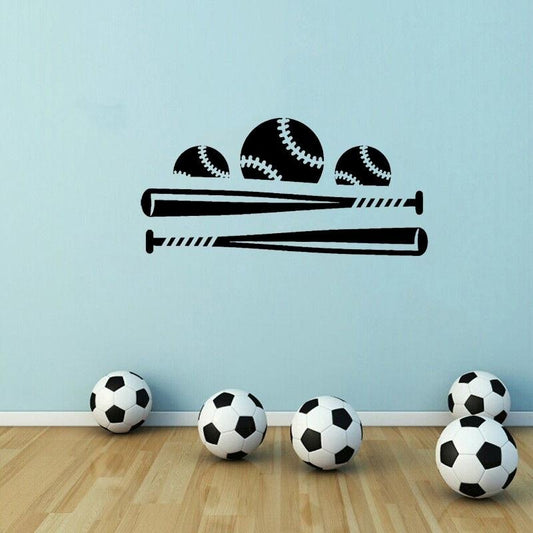 New Hot 48CM*23.2CM Interesting Baseball Wall Sticker PVC Sitting Kitchen And Gym Creative Personalized W2-722