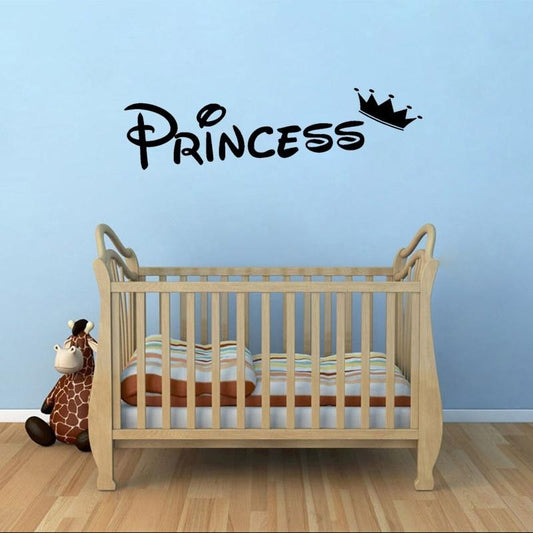 New Fashion 80CM*22CM Princess Crown Child's Wall Art Sticker Girl's Room PVC Wall Sticker  W1-038