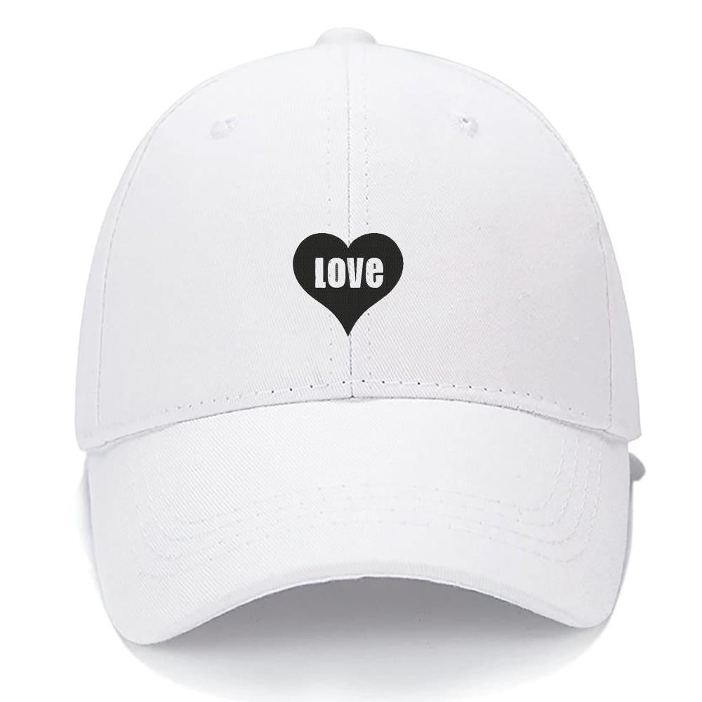 LOVE Men Women Unisex Baseball Cap Classic Low Profile Adjustable Strapback Baseball Cap Dad-Hat