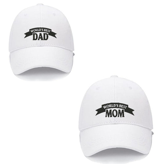 WORLD S BEST MOM AND DAD Men Women Unisex Baseball Cap Classic Low Profile Adjustable Strapback Baseball Cap Dad-Hat