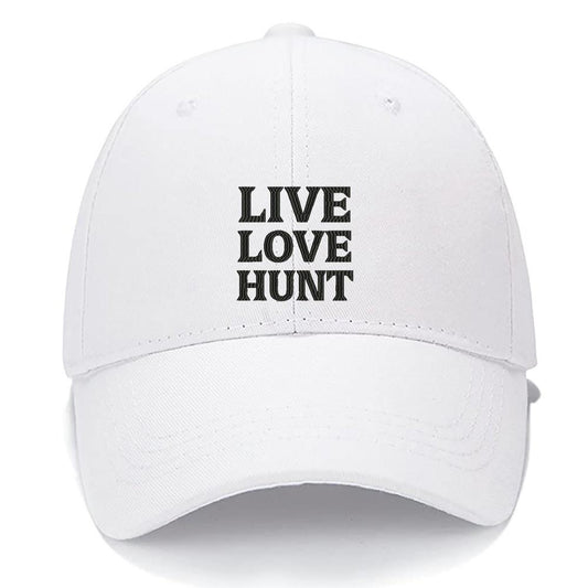 Live Love Hunt Men Women Unisex Baseball Cap Classic Low Profile Adjustable Strapback Baseball Cap Dad-Hat