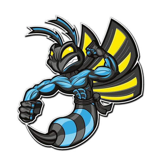 13.8CM14.7CM Lovely Cartoon Hornets Colored  Car Sticker Bumper Window Graphic Decoration C1-5160
