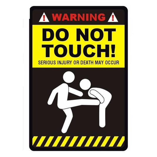 10*14.7cm WARNING - DO NOT TOUCH' Funny  Car Sticker Decals C1-8198
