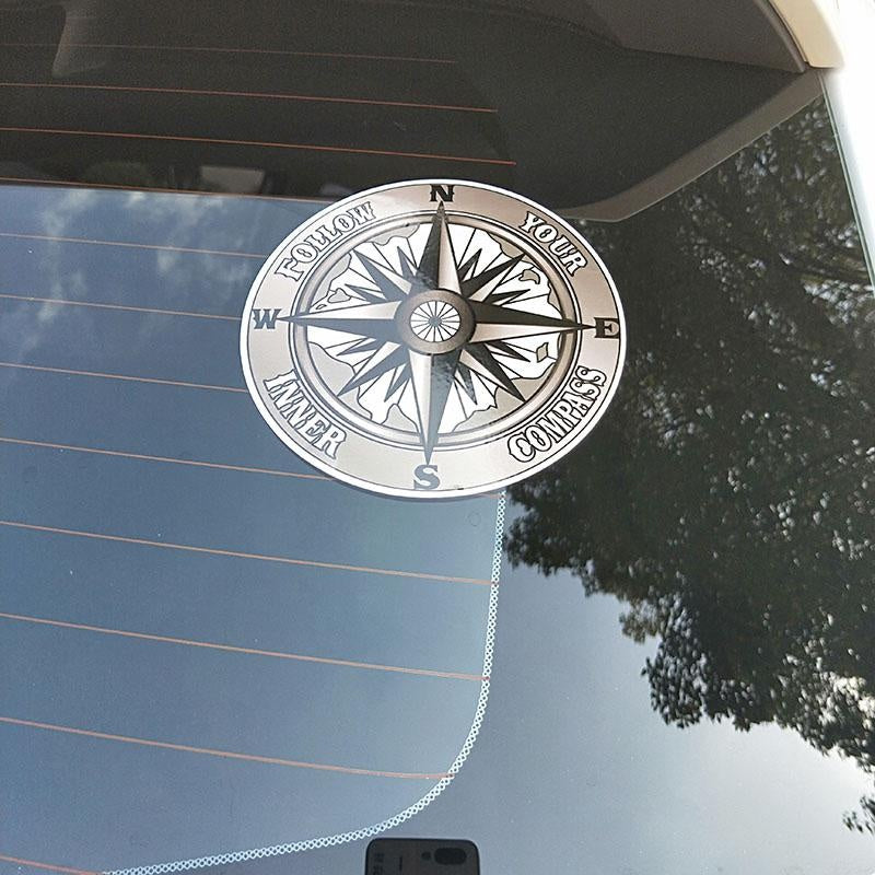 13CM*13CM Funny Follow your inner compass  High Quality Car Sticker 11-00172