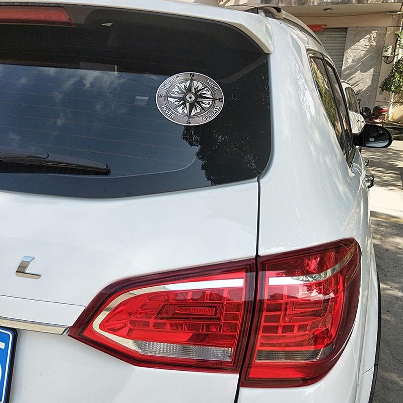 13CM*13CM Funny Follow your inner compass  High Quality Car Sticker 11-00172