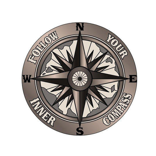 13CM*13CM Funny Follow your inner compass  High Quality Car Sticker 11-00172