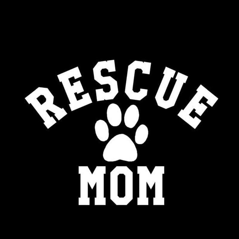 New Brand Rescue Mom Dog Paw Car Sticker Car Vinyl Decal