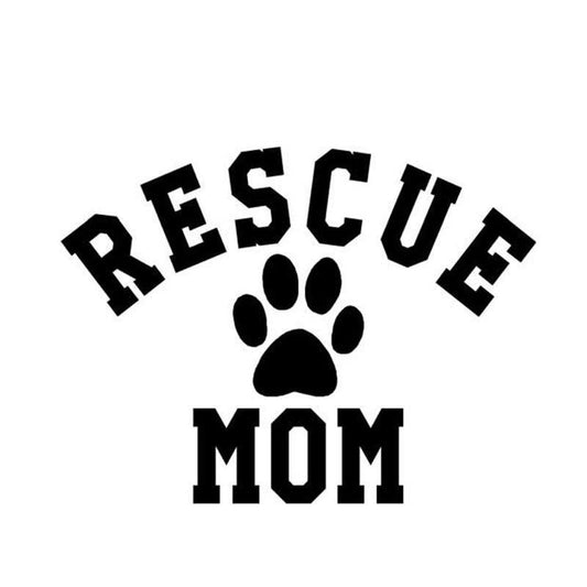 New Brand Rescue Mom Dog Paw Car Sticker Car Vinyl Decal