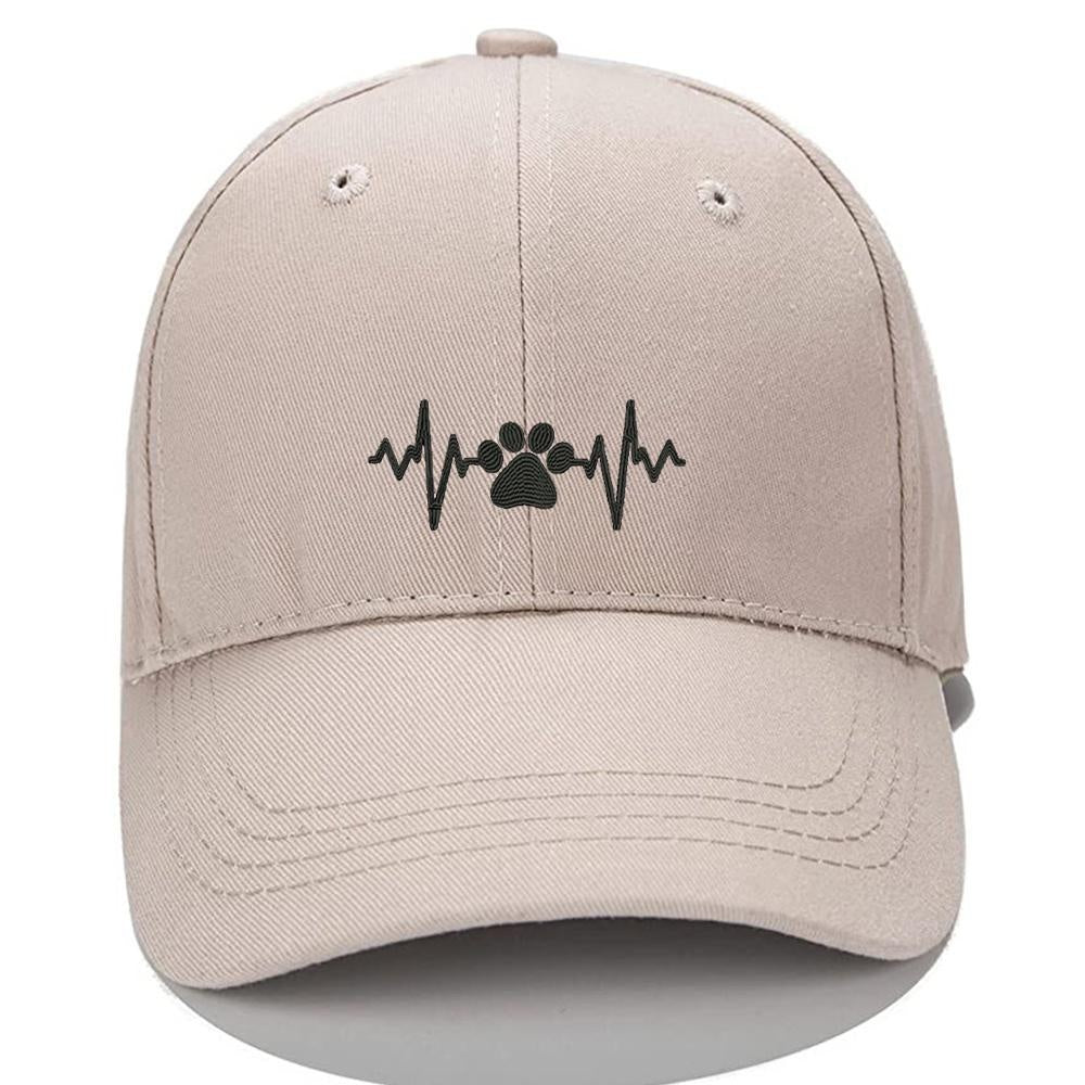 LOVE DOG CAT HEARTBEAT Men Women Unisex Baseball Cap Classic Low Profile Adjustable Strapback Baseball Cap Dad-Hat