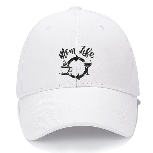 MOM LIFE Men Women Unisex Baseball Cap Classic Low Profile Adjustable Strapback Baseball Cap Dad-Hat
