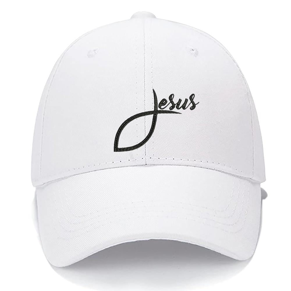 JESUS FISH God Christian Men Women Unisex Baseball Cap Classic Low Profile Adjustable Strapback Baseball Cap Dad-Hat