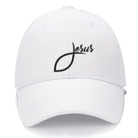 JESUS FISH God Christian Men Women Unisex Baseball Cap Classic Low Profile Adjustable Strapback Baseball Cap Dad-Hat
