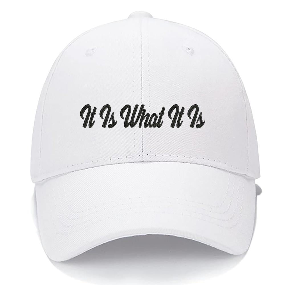 It Is What It Is Men Women Unisex Baseball Cap Classic Low Profile Adjustable Strapback Baseball Cap Dad-Hat