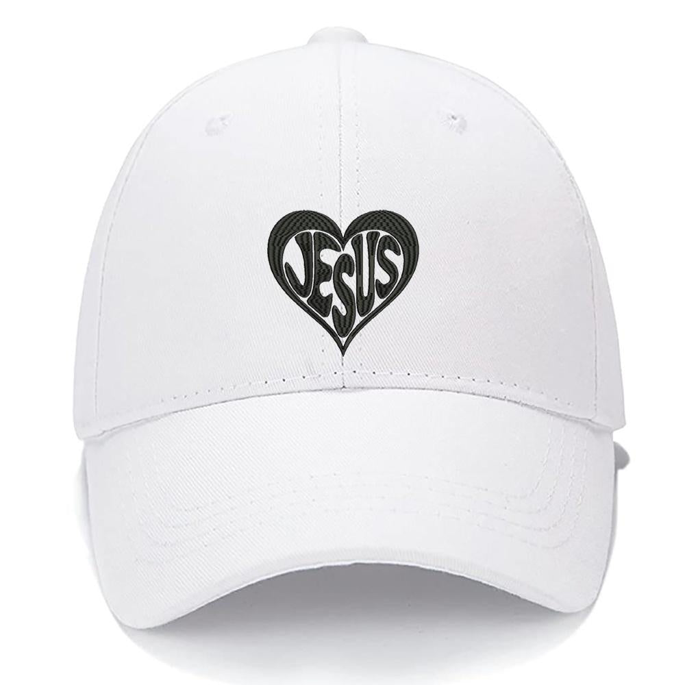 IN JESUS HEART God Love Christ Bible Christian Men Women Unisex Baseball Cap Classic Low Profile Adjustable Strapback Baseball Cap Dad-Hat