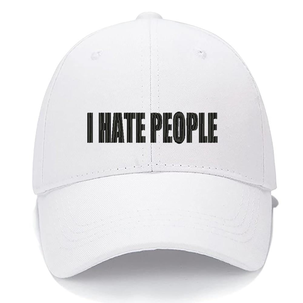 I HATE PEOPLE Men Women Unisex Baseball Cap Classic Low Profile Adjustable Strapback Baseball Cap Dad-Hat