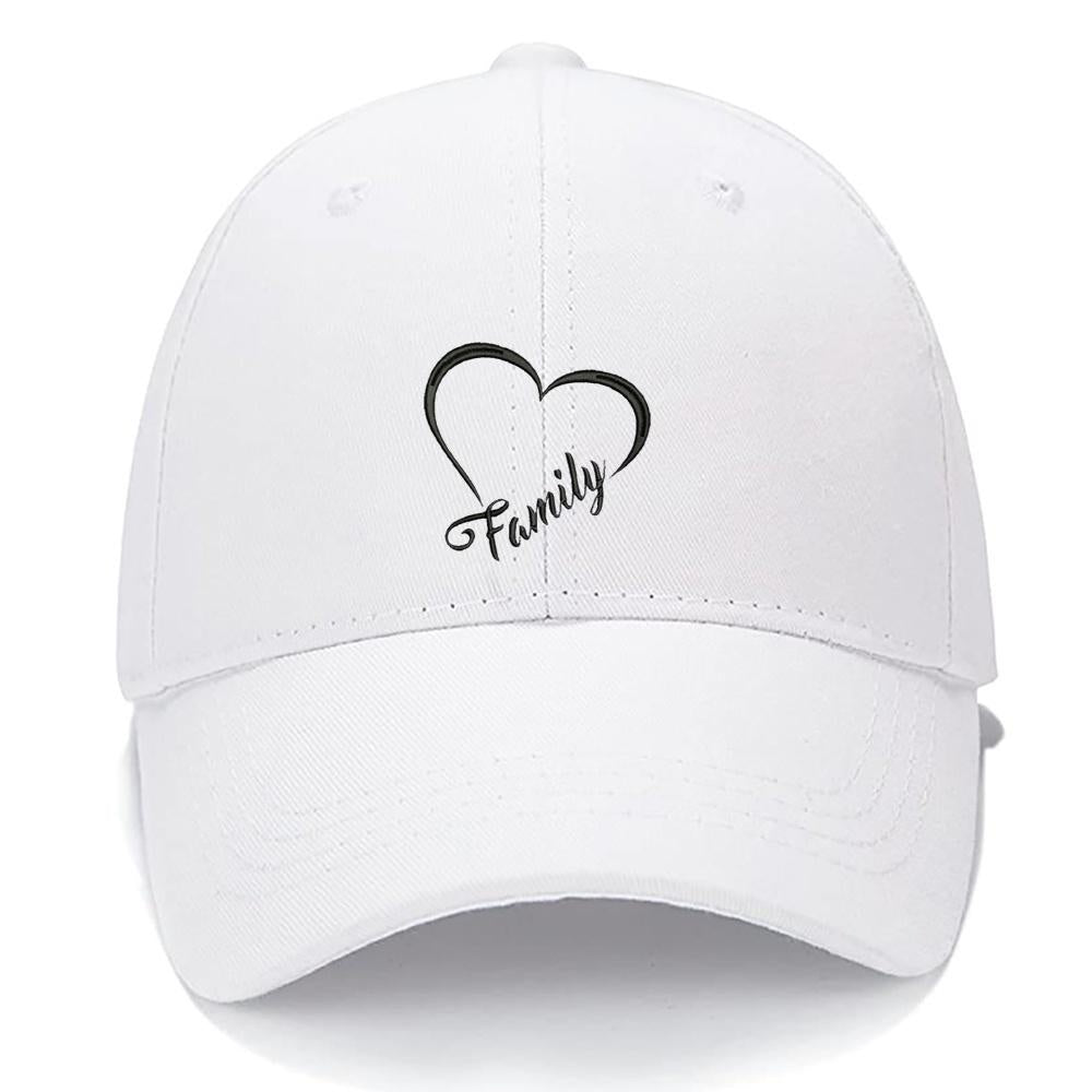 FAMILY HEART Live Love Laugh Men Women Unisex Baseball Cap Classic Low Profile Adjustable Strapback Baseball Cap Dad-Hat