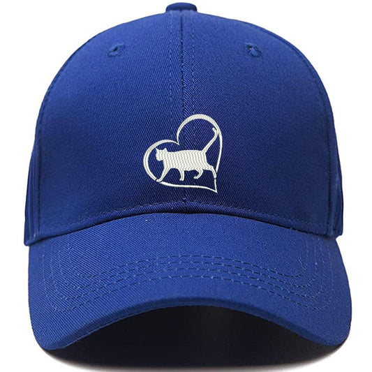 CAT HEART Men Women Unisex Baseball Cap Classic Low Profile Adjustable Strapback Baseball Cap Dad-Hat