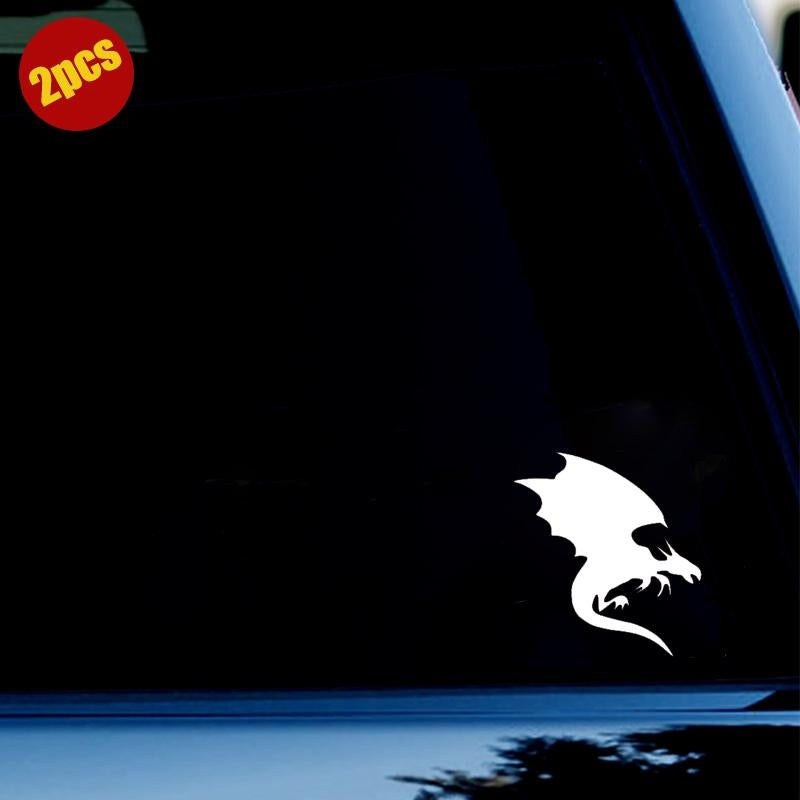 2pcs 1.2 X 1.1 Inches Dragon Hidden Easter Egg Decal, Tiny Car Decal