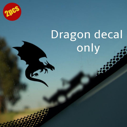 2pcs 1.2 X 1.1 Inches Dragon Hidden Easter Egg Decal, Tiny Car Decal